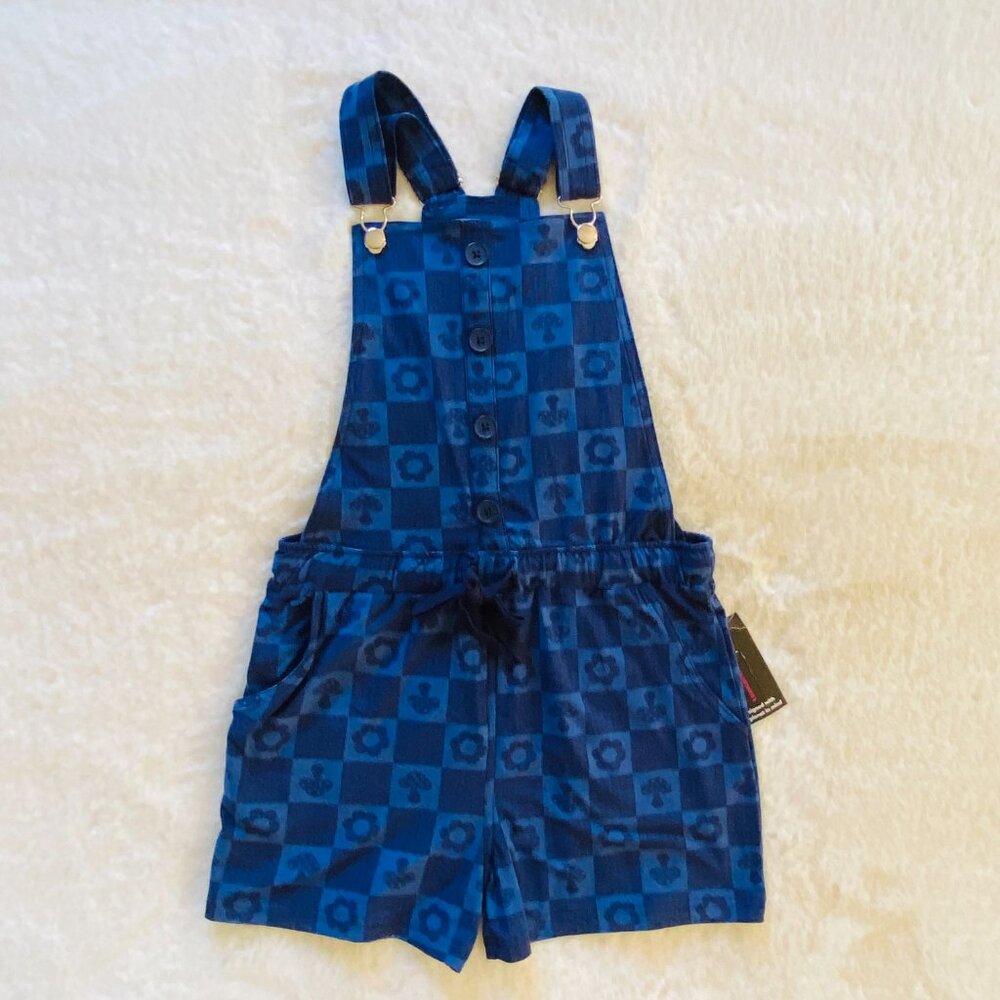 Overall Shorts Mushroom & Flowers Pattern Size Small NEW